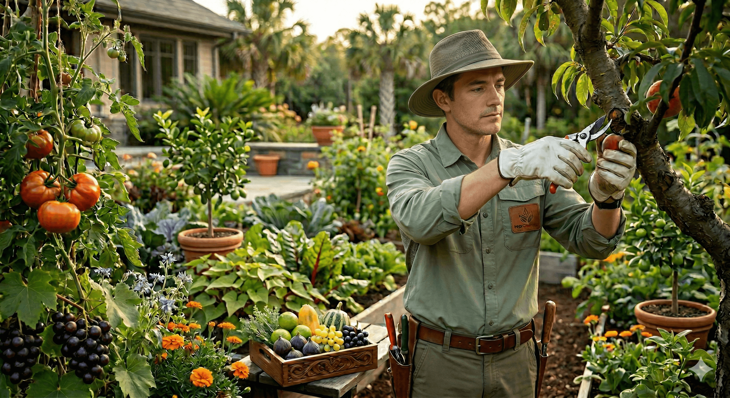 Dedicated concierge garden steward tending the ecosystem